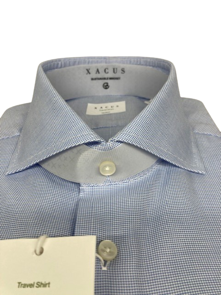 CAMICIA MINI TRAMA CELESTE XACUS