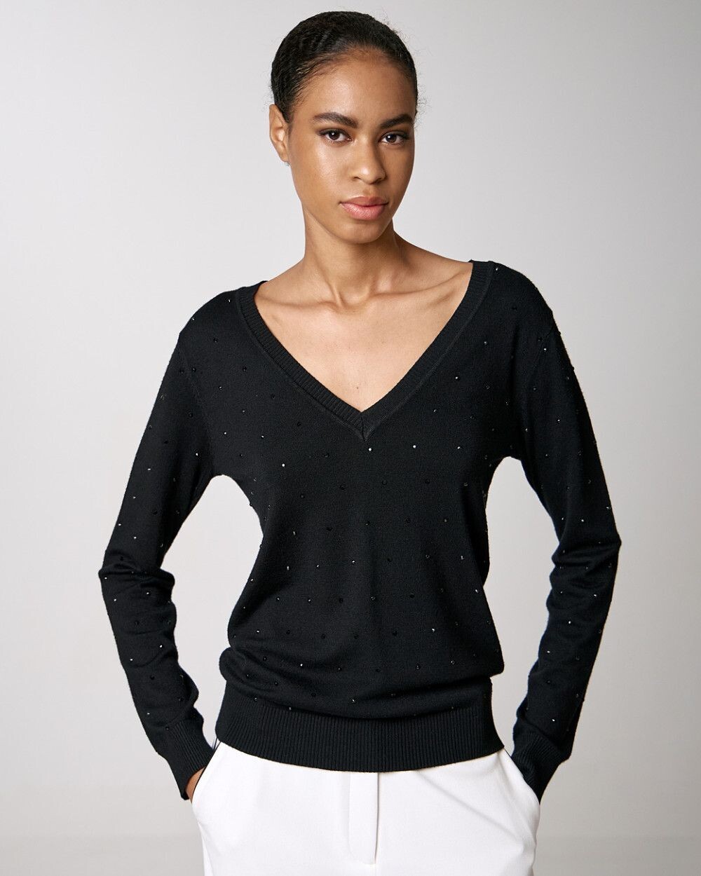 MAGLIA STRASS NERO ACCESS FASHION