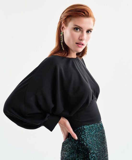 BLUSA MUSSOLA BLACK ACCESS FASHION