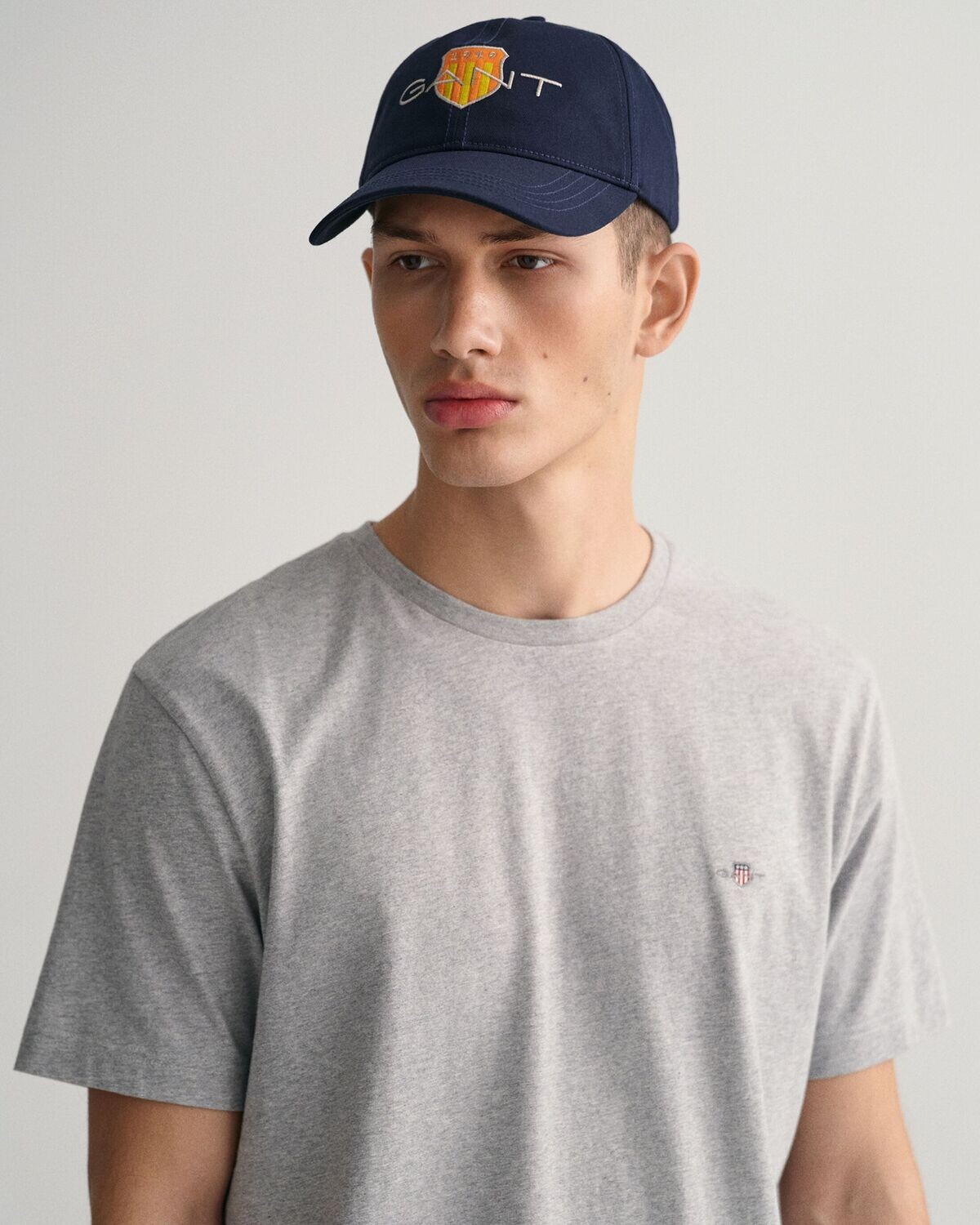 T-SHIRT SHIELD GREY MELANGE GANT