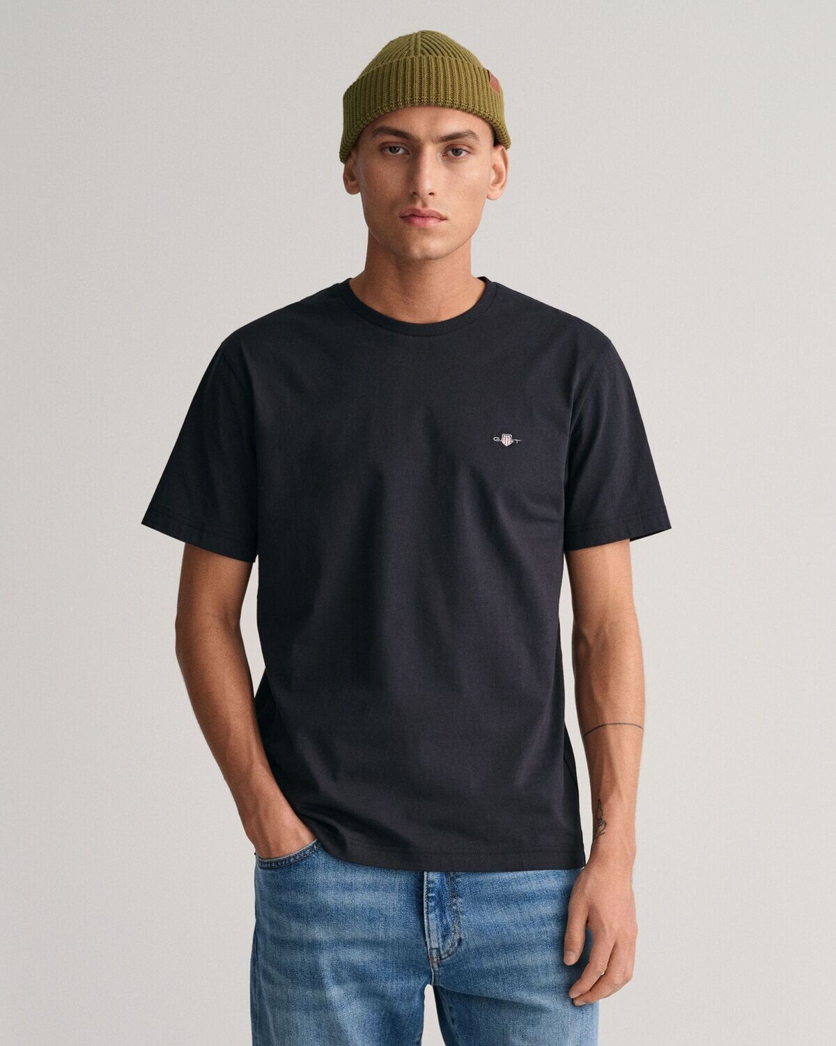 T-SHIRT SHIELD BLACK GANT