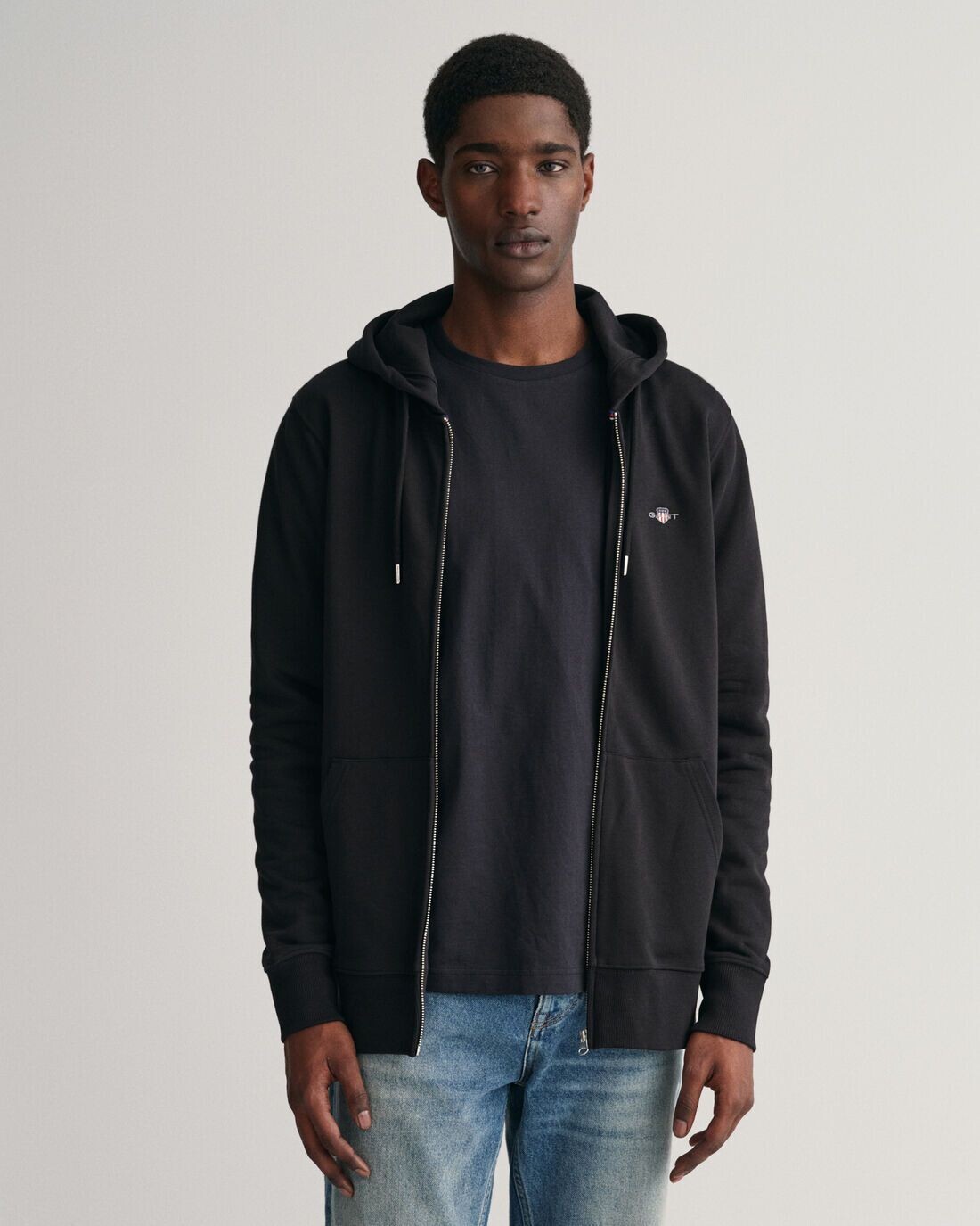 FELPA SHIELD ZIP BLACK GANT