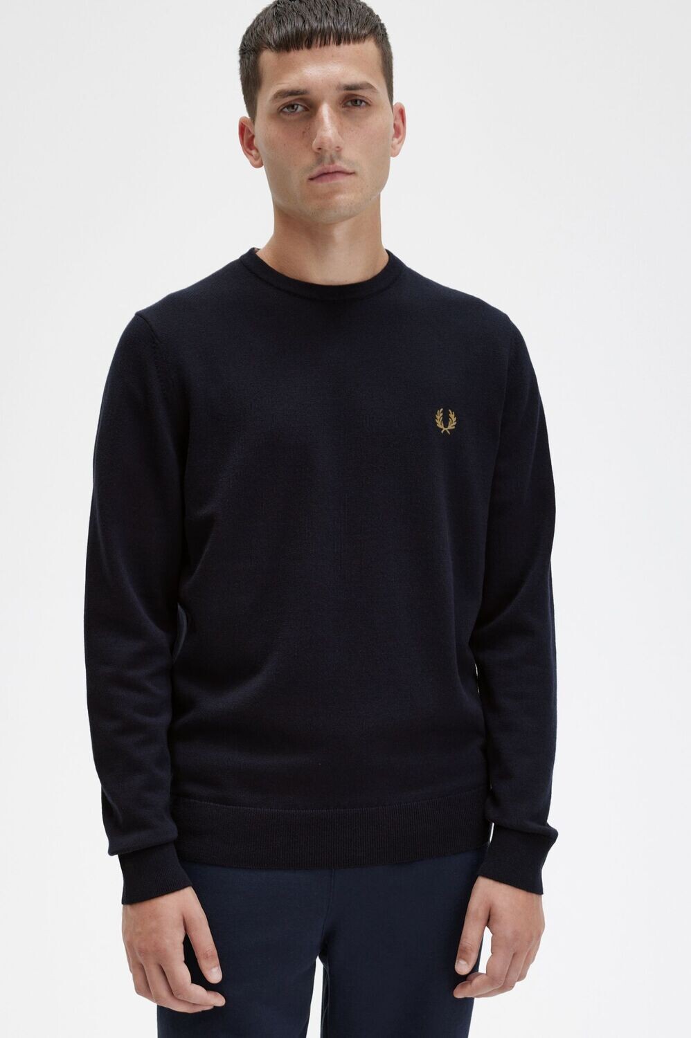 MAGLIA CLASSIC CREW NECK BLU NAVY FRED PERRY