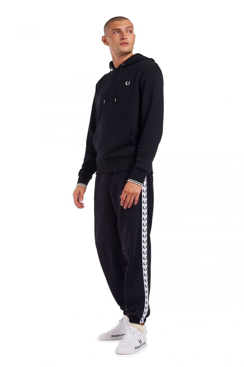 FELPA TIPPED HOODED BLU NAVY FRED PERRY
