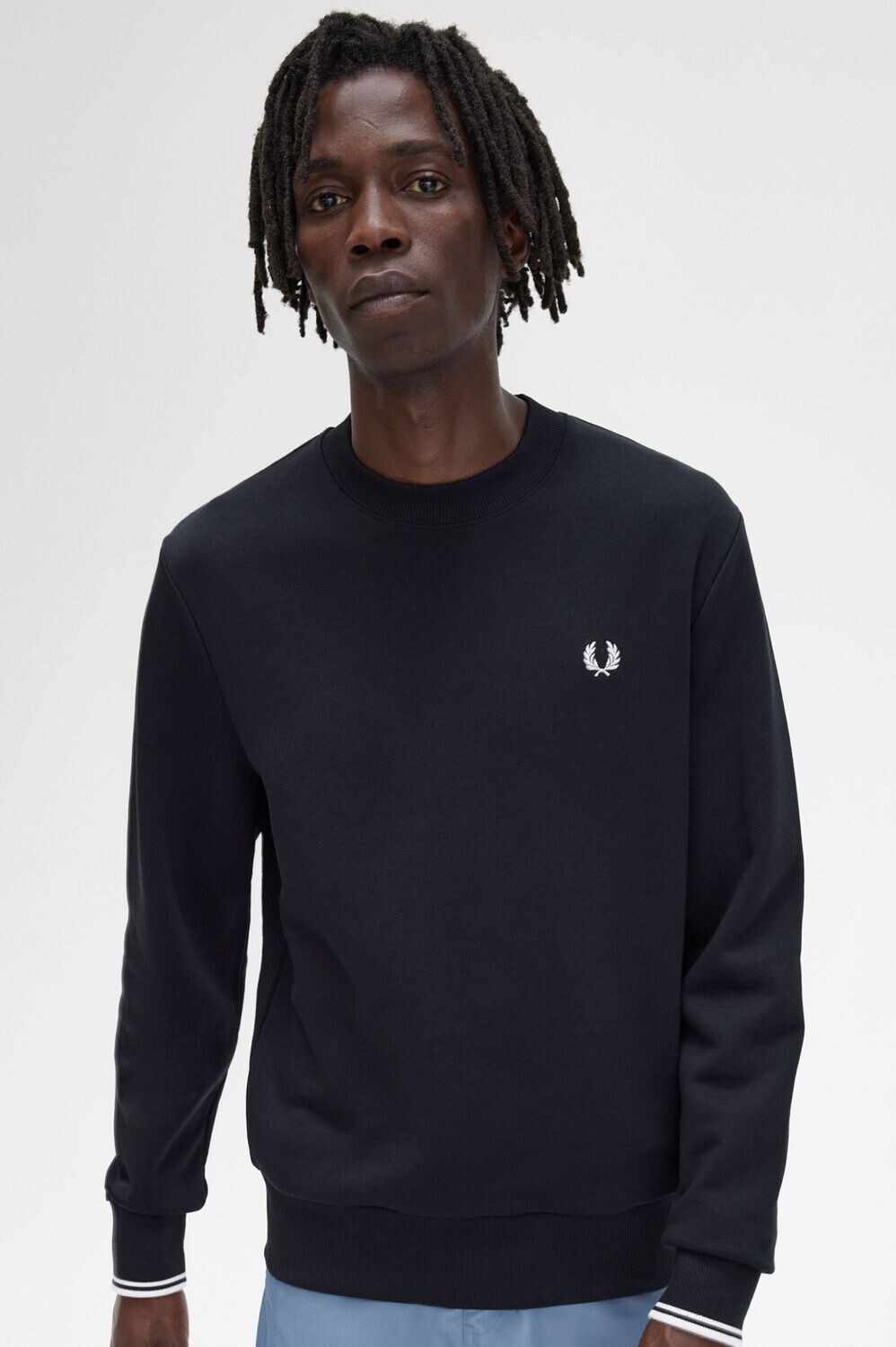 FELPA CREW NECK BLACK FRED PERRY