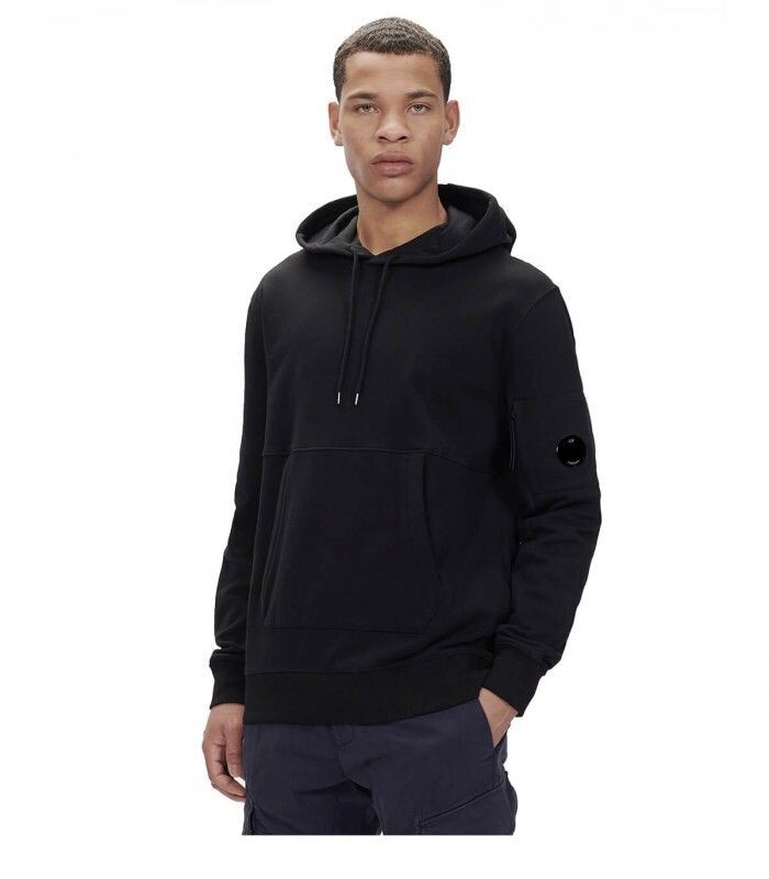 FELPA DIAGONAL RAISED FLEECE LENS BLACK CP COMPANY
