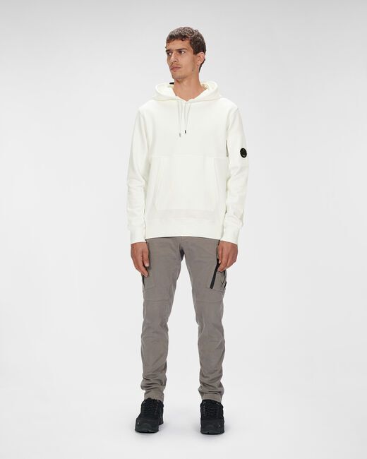 FELPA DIAGONAL RAISED FLEECE LENS GAUZE WHITE CP COMPANY