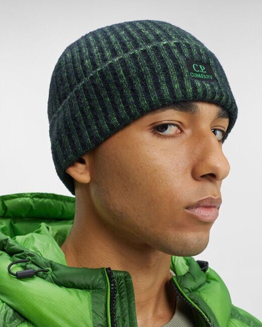 BERRETTO FLEECE KNIT CLASSIC GREEN CP COMPANY