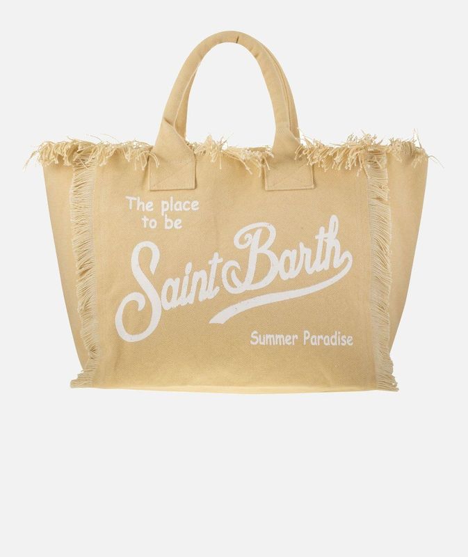 MC2 SAINT BARTH BORSA  Vanity in canvas di cotone beige