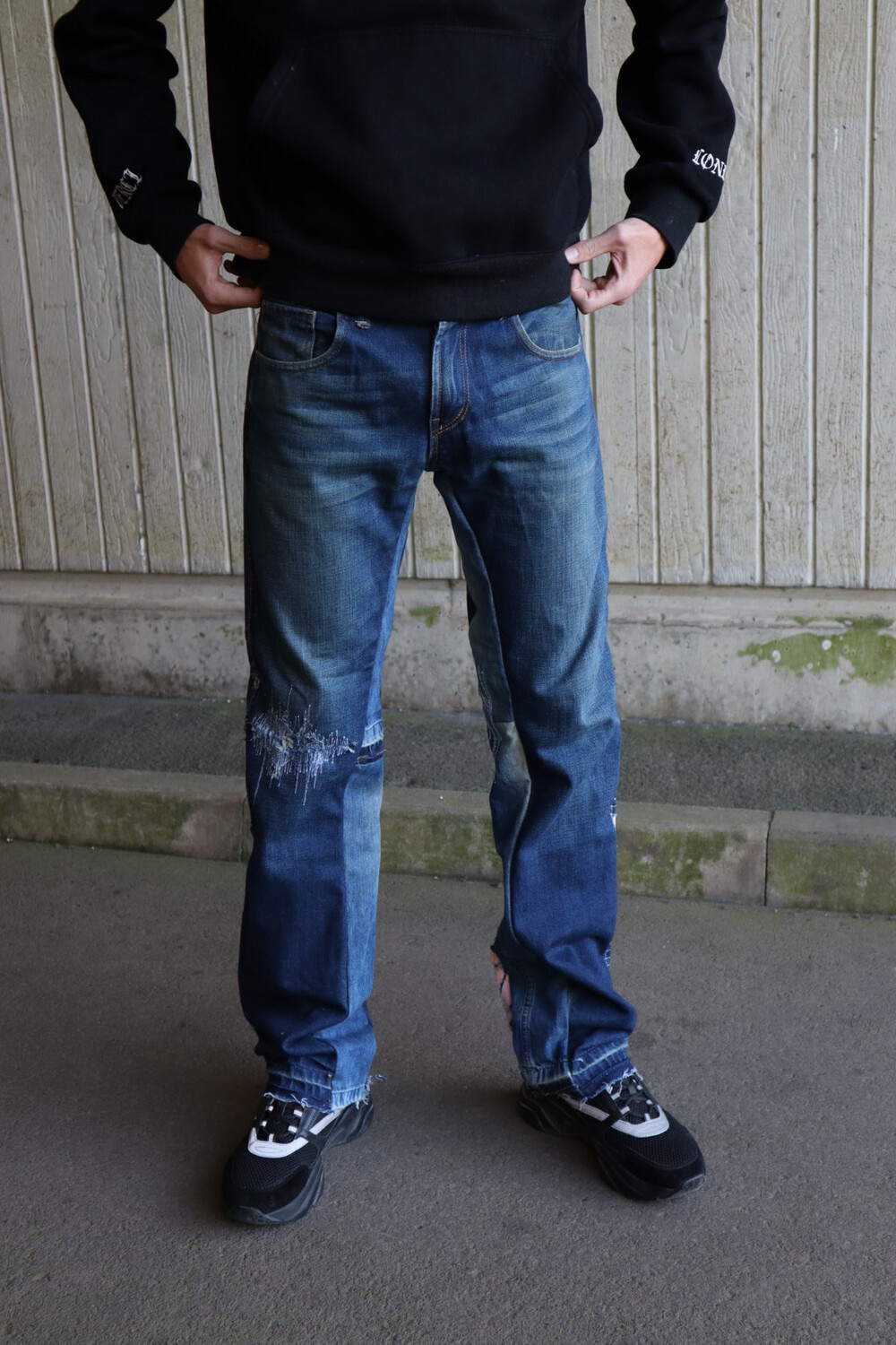 two tone blue jeans