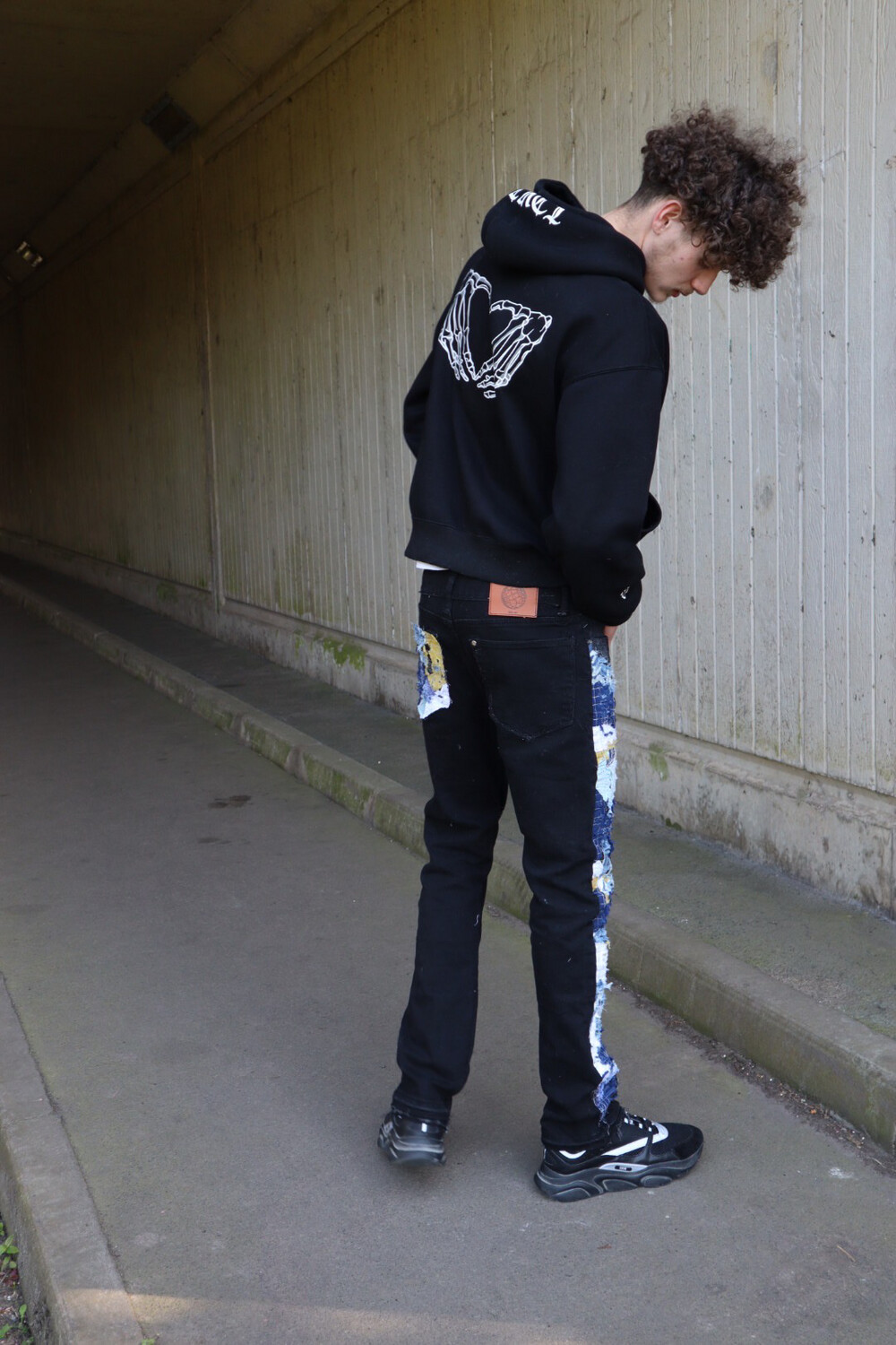 blue camo jeans