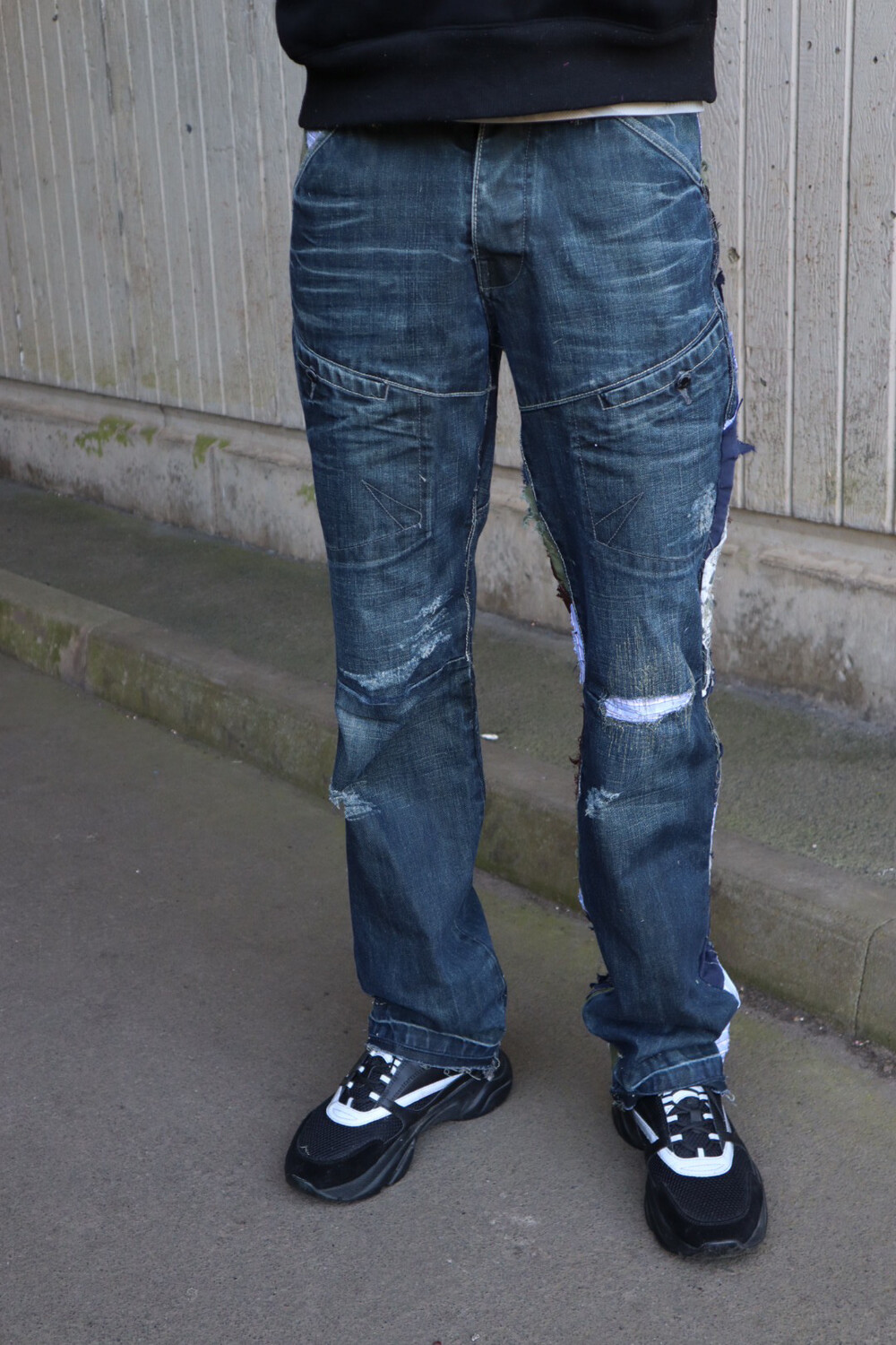 green camo blue jeans