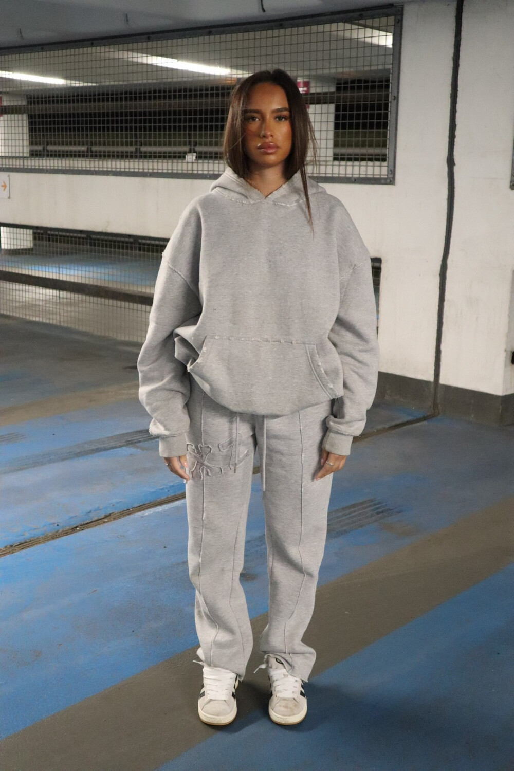 grey oversized hoodie