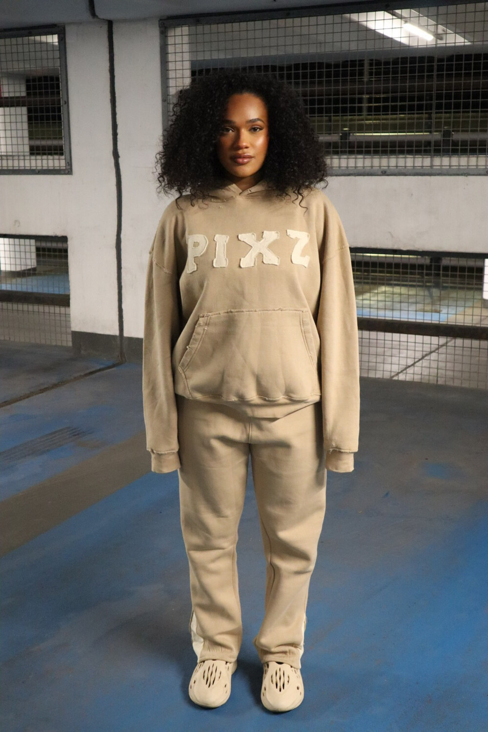 creme oversized hoodie