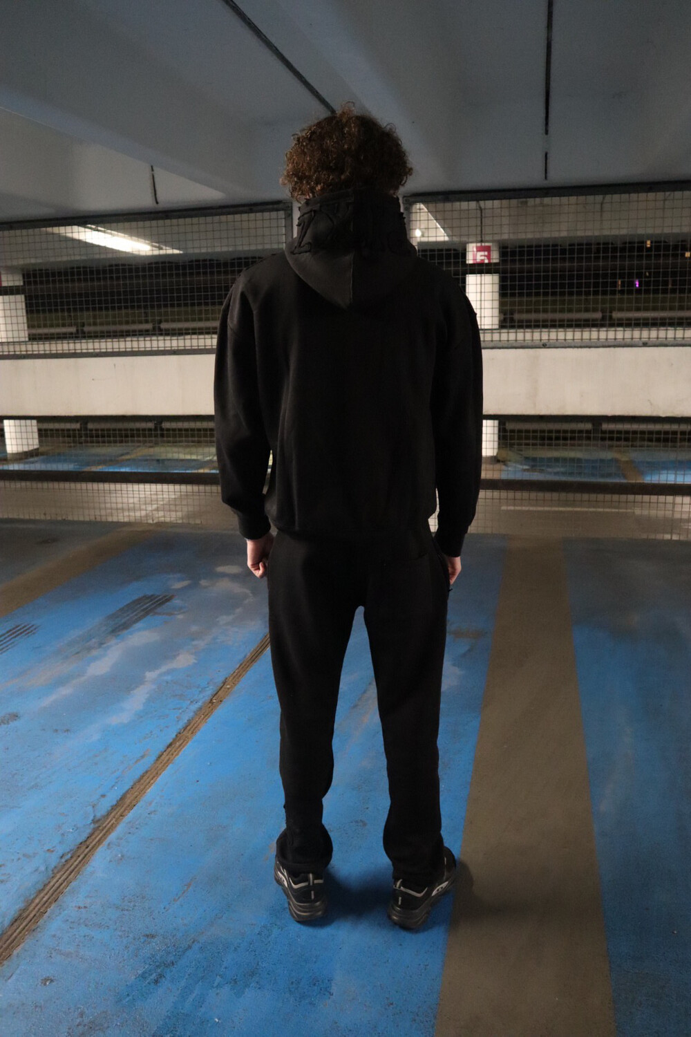 black oversized hoodie