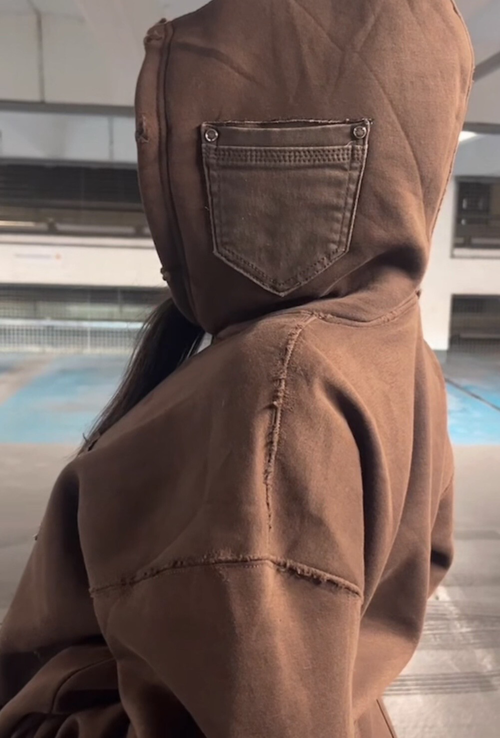 Brown oversized hoodie