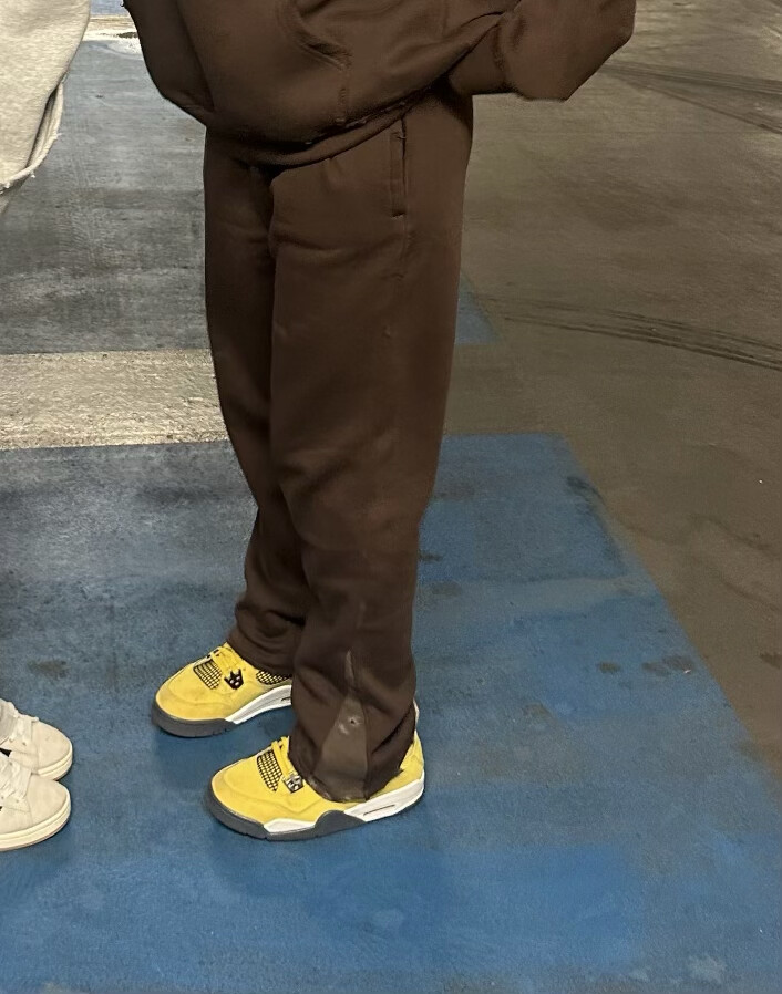 brown flared joggers
