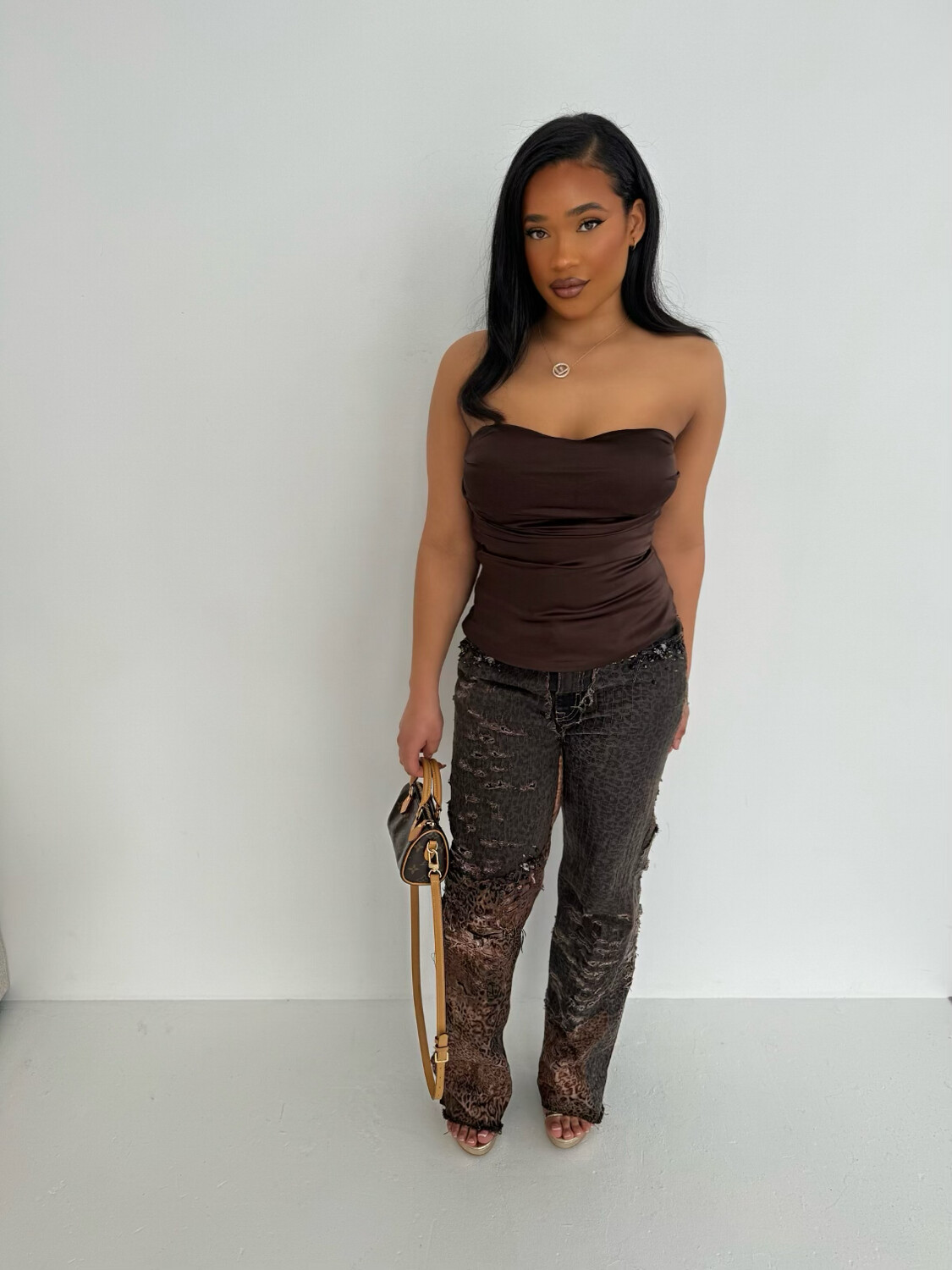 leopard print jeans