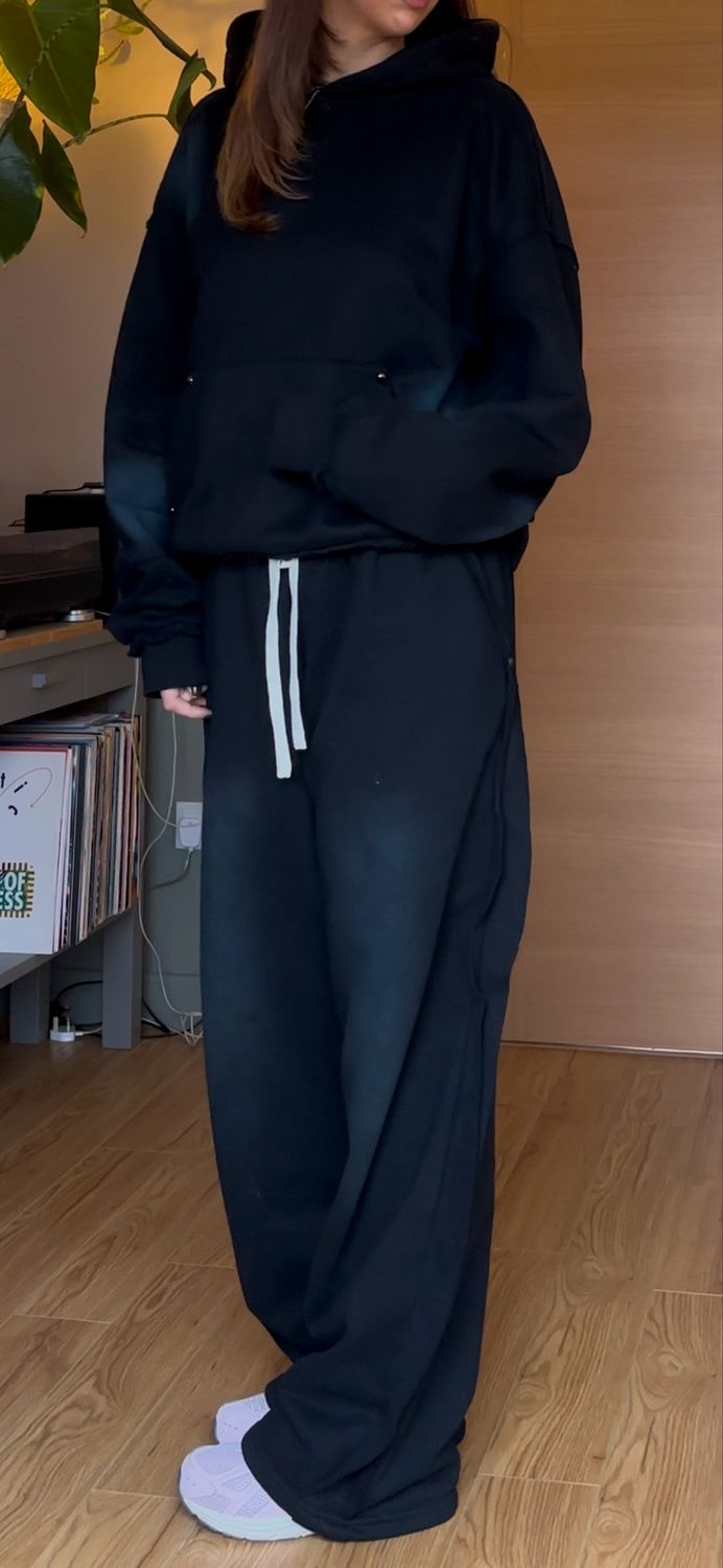 Unisex black tracksuit