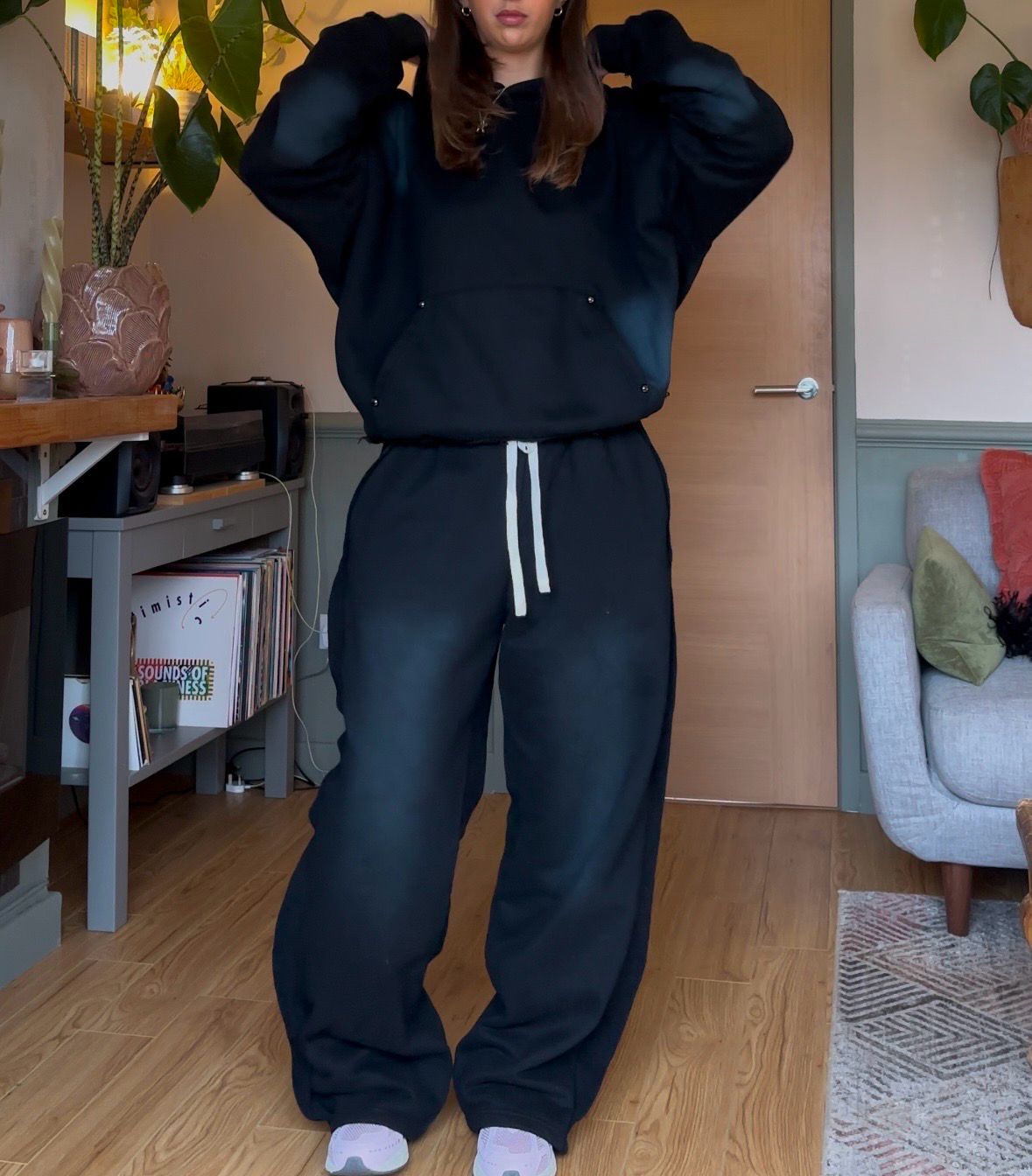 Unisex black tracksuit