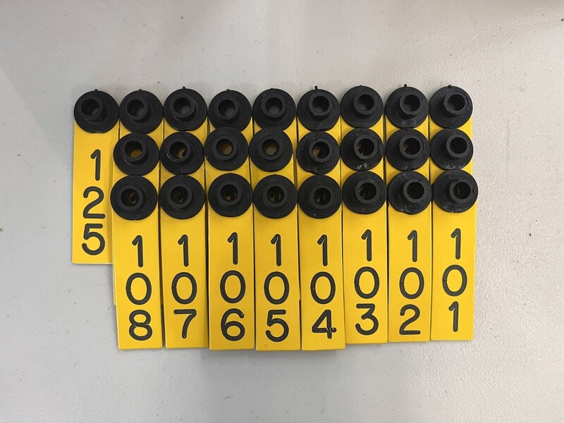 Yellow Sheep Tag #101-125