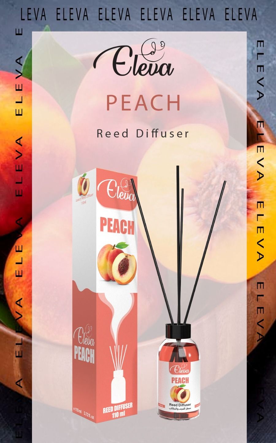 Eleva Reed Diffuser 110ml - PEACH