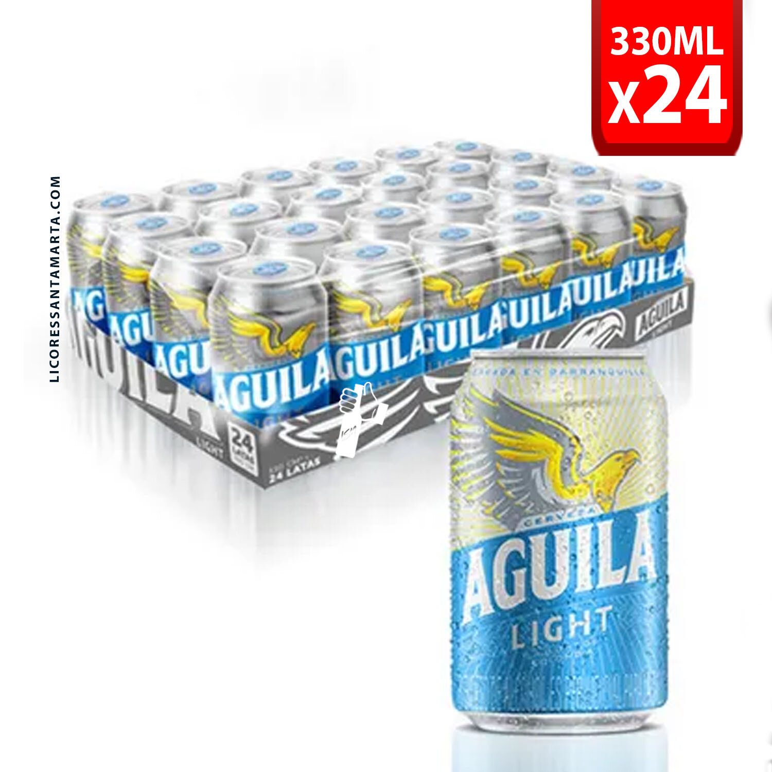 Aguila light lata 330*24