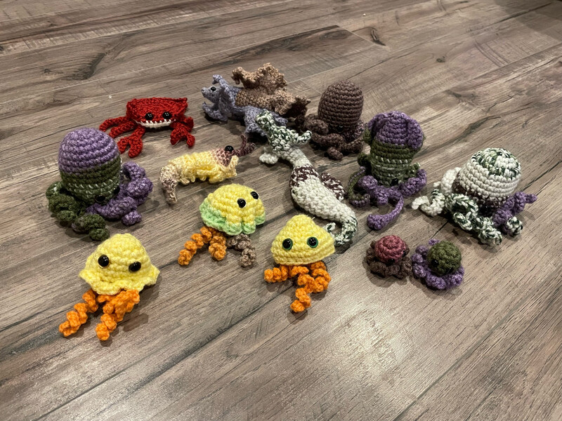 Tiny Sea Creatures Keychain