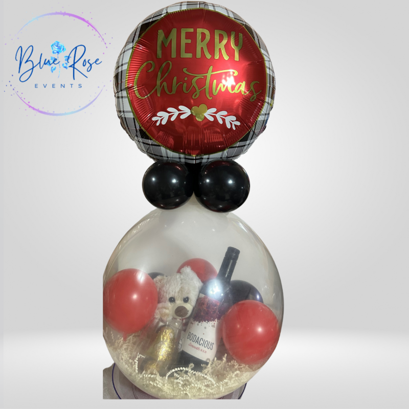Stuffed Balloon Gift Vino Package