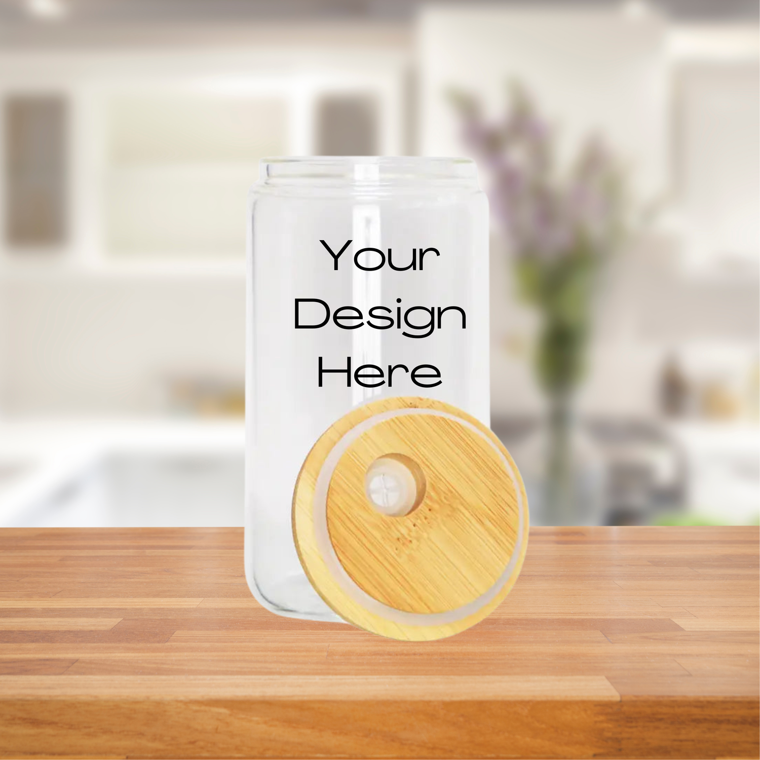 Customized 16oz Clear Libbey Glass Cans