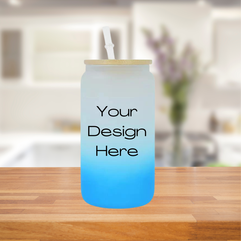 Customized 16oz Frosted Colour Libbey Glass Cans