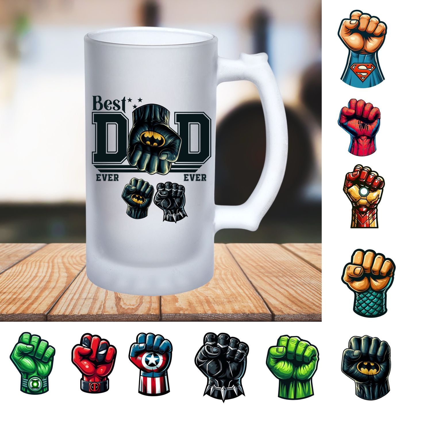 Dad Super Hero Beer Mug