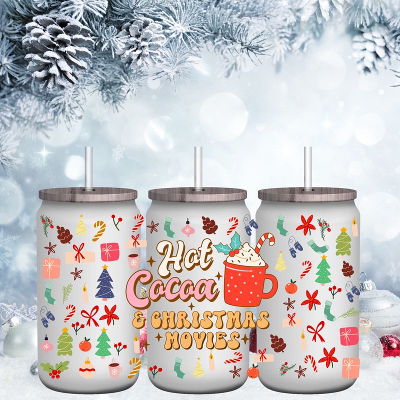 Christmas 16oz Libby Glass
