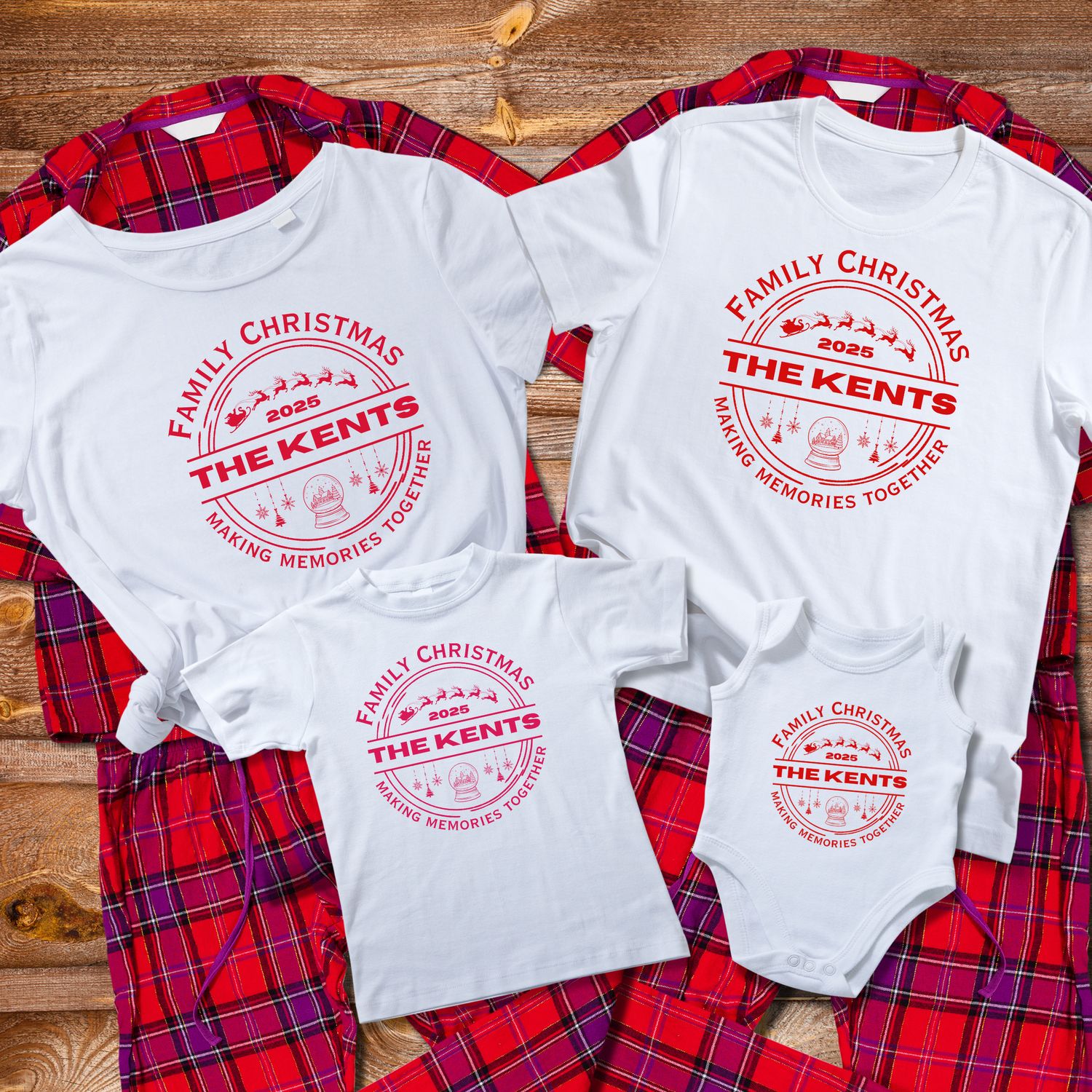 Matching Family Christmas Monogram Shirts