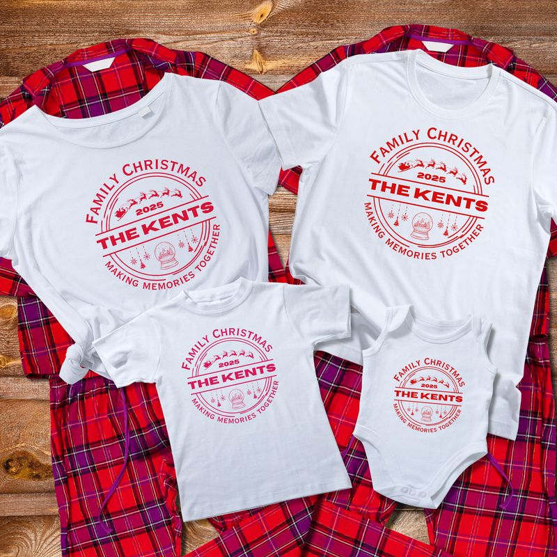 Matching Family Christmas Monogram Shirts