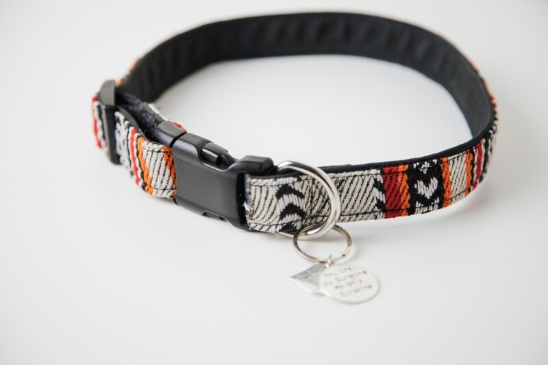 Striped Grey Collar and Leash