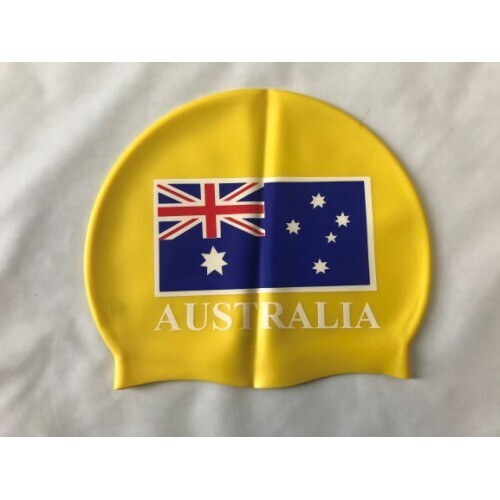 Australia Flag Premium 55 gram Silicon swimming Cap (price includes postage)