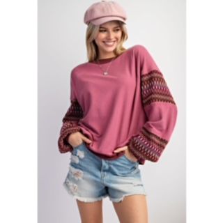 Ethnic Trim Pullover