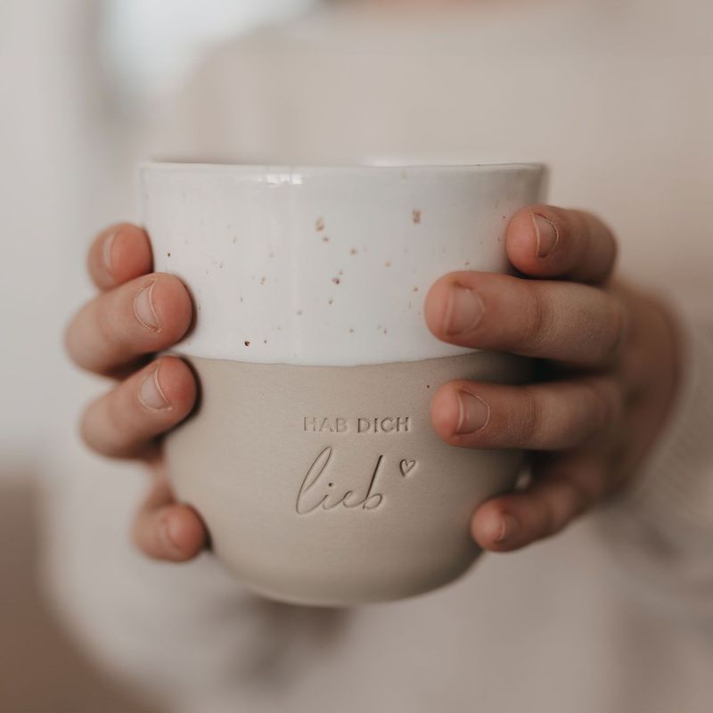 Milchkaffee Becher *limited edition hab Dich lieb* 320ml Milchkaffee Becher *limited edition hab Dich lieb* 320ml