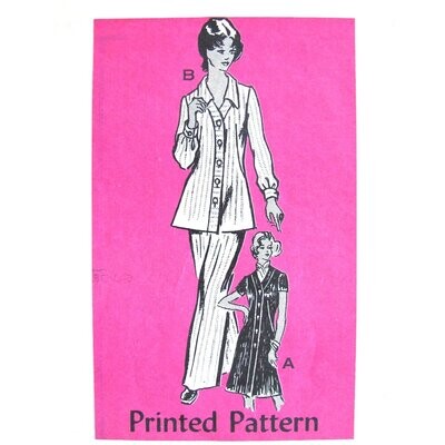 1970s Dress, Tunic and Pants Pattern Mail Order 4832 Bust 40
