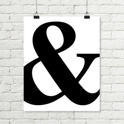 Ampersand Printable Art, Bold Typographic Print, Minimalist Download