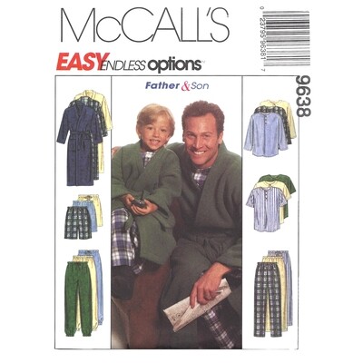 McCall's 9638 Wrap Robe, Pajama Pattern for Boys or Men