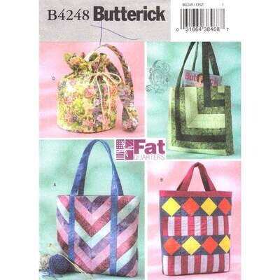 Butterick 4248 Fat Quarters Shopping Bags, Purse Pattern