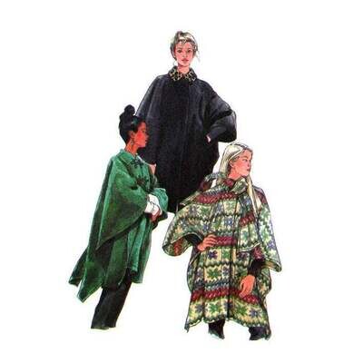 Simplicity 8403 Cape Pattern Collar, Hood or Scarf Poncho Sz XS to L
