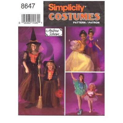 Witch, Princess, Dancer, Fairy Costume Pattern Simplicity 8647
