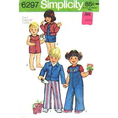 Toddler Jacket, Overalls, Romper Pattern Simplicity 6297