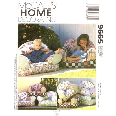 McCall's 9665 Kids Soft Chair Pattern Stuffed or Pillow Form