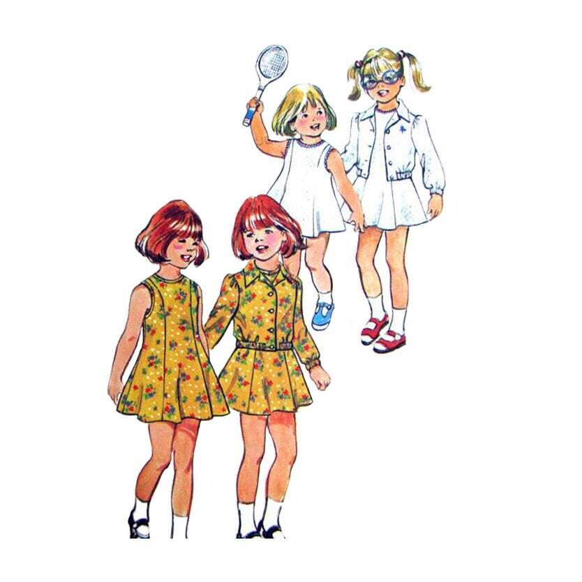 Girls Tennis Dress and Jacket Pattern Simplicity 6241 Size 5