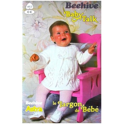 Beehive 463 Baby Talk Knitting Pattern Book for Baby Girl or Boy