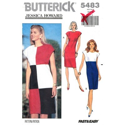 Butterick 5483 Color Block Dress Sewing Pattern Jessica Howard